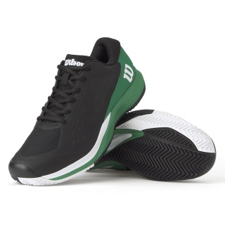 Wilson Tennisschuhe Rush Pro Ace Clay/Sandplatz (Stabilität, 2E/weit) 2025 schwarz/grün Herren